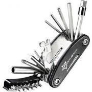 Decopatent® PRO Multitool Fiets gereedschap reparatieset - 16 delige -...