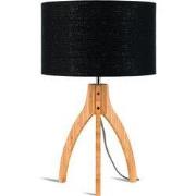 Tafellamp Annapurna - Zwart/Bamboe - Ø36cm