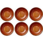 Bitz® Gastro set 6 stuks Pastaborden/diepe borden Ø 20 cm - Zwart/Ambe...