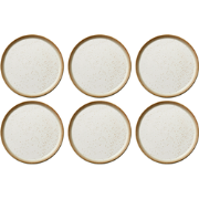 Bitz® Gastro - 6 stuks Aardewerk Ontbijtborden 21 cm Crème/Crème 11280