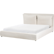 BAJONNA - Tweepersoonsbed - Lichtbeige - 160 x 200 cm - Polyester