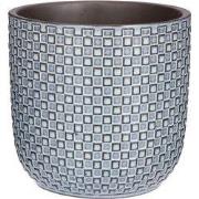 Mica Decorations Daan Bloempot - H18 x Ø19 cm - Blauw