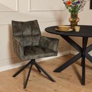 Starfurn Eetkamerstoel Dani Velvet | Green | Met armleuning - set van ...