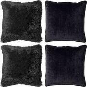 KUSSENSET - 4-delig Fluffy & Velvet - 45x45 cm - inclusief binnenkusse...