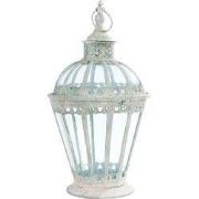 Clayre & Eef Lantaarn Ø 29x55 cm Wit IJzer