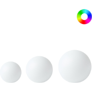 LOBAINA - Set van 3 LED bolvormige lampen - Wit - Synthetisch