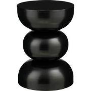 Mica Decorations Luna Bijzettafel - H46 x Ø32 cm - IJzer - Zwart