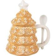 Clayre & Eef Mok Kerstboom 350 ml Bruin Keramiek