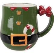 Clayre & Eef Mok Kerstman 400 ml Groen Keramiek