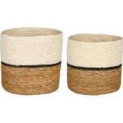 Damian basket white set of 2 - h20xd20cm