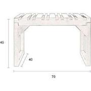 Dutchbone Jakub Kapstok Bankje Hout Bruin
