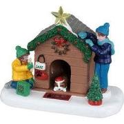 Kerstdorpminiatuur Doghouse Christmas 12x7x10 cm