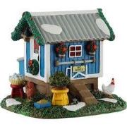 Kerstdorpminiatuur Backyard Chicken Coop 11x12x10 cm