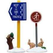 Kerstdorpminiatuur Cross Country Ski Sign 4x10x16 cm 2st