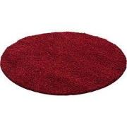 Tapijtenloods Basic Rond Shaggy vloerkleed Rood Hoogpolig- 120 CM ROND