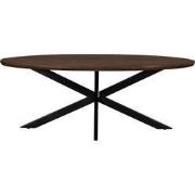 Livingfurn - Eetkamertafel Jesper Oval Brown - 240x110x76 cm - Mangoho...