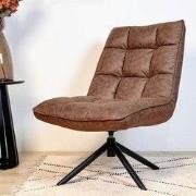 Draaifauteuil Yuki Cognac Eco-leer 360° Draaibaar