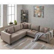 Hoekbank Kale Stof Crème - vijf persoons