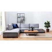 Hoekbank Links Tulip Donker Grijs - Met Hocker