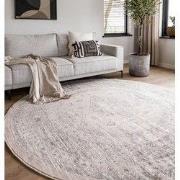 Rond vintage Vloerkleed Aila Zand/Beige - Polypropyleen