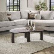 Salontafel Myla Organisch Teakhout Bruin 110 cm