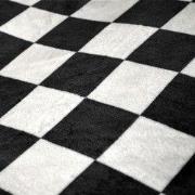 Zydante® Dekbedovertrekset Chess Fleece Zwart 140x200/220 met 1 Kussen...