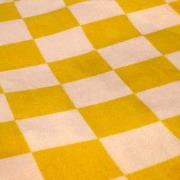 Zydante® Dekbedovertrekset Chess Fleece Geel 140x200/220 met 1 Kussens...