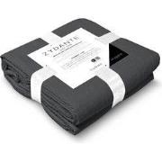 Zydante® Dekbedovertrekset Mousseline Micro 240x220 - Donkergrijs - me...