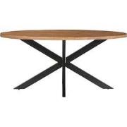Livingfurn - Eetkamertafel Rocky Oval 210 cm - Mangohout / Gecoat Staa...