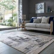 Laagpolig Wasbaar Vloerkleed - Silas Abstract - Creme - 150x230 cm