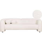 LEIREN - Driezitsbank - Wit  - Bouclé