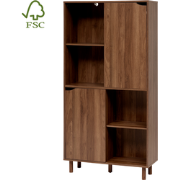 MISOU Wandkast met schuifdeuren - 8 opbergruimtes - 160x80x30cm - Boek...