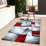 Kristal Modern Rood vloerkleed - 120 X 170 CM