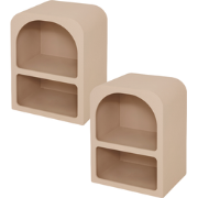 MISOU Nachtkastjes set van 2 - met opberg ruimte -  Organisch Kastje -...