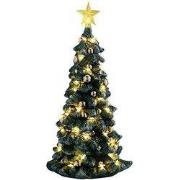 Kerstdorpminiatuur Snowy Christmas Tree Clear Light 10x10x19 cm