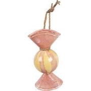 Clayre & Eef Decoratie Hanger 10x8x21 cm Roze Metaal