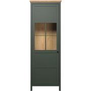 Vitrinekast met inbegrepen LED-verlichting en 1 deur H198 cm - Stanton