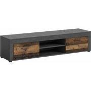 TV-meubel (L/H/D: 160x37x40 cm) Oud Hout / Imitatie Matera