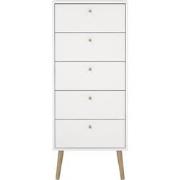 Ladekast met 5 lades en houten poten H120,1 cm  TARP