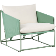 PONTE - Tuinstoel met kussen - Groen - Staal