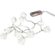 10 Led Rozen licht snoer - Licht slinger -  Warm wit - Decoratie -  12...
