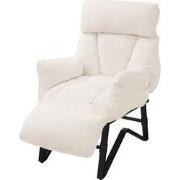 Woonkamer fauteuil Loungestoel Beige met rugkussen tot 120 kilogram Po...