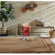 Binnen & Buitenkleed Layla Border - Naturel / Multi - 200x290 cm