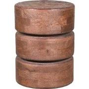 LABEL51 Bijzettafel Milly - Espresso - Mangohout - 35 cm - Rond