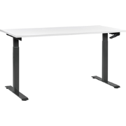 DESTINES - Verstelbaar bureau - Wit/Zwart - Spaanplaat