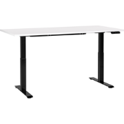 DESTINES - Elektrisch Verstelbaar bureau - Wit/Zwart- 160 cm - MDF