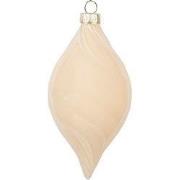 Clayre & Eef Kerstbal Ø 7x13 cm Beige Glas