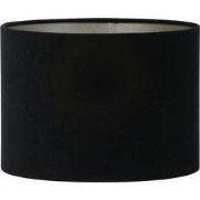 Cilinder Lampenkap Velours - Zwart - Ø30x21cm