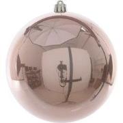 3 stuks - Kerstbal plastic emaille/200mm/poeder roze