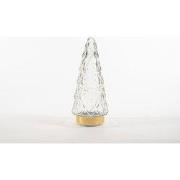 Tree Glass 10,5X24,5Cm Clear With Golden Base 10Led 3Xa
